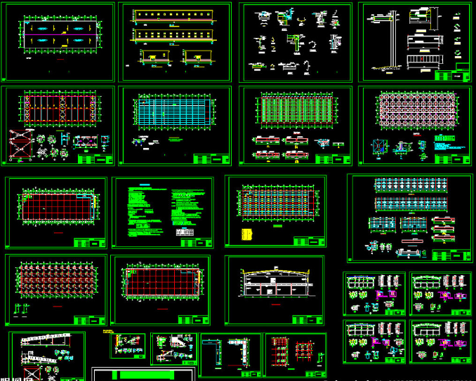 梧州二层全钢结构超市图纸