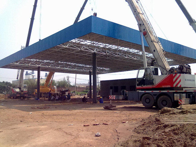 梧州加气站网架工程